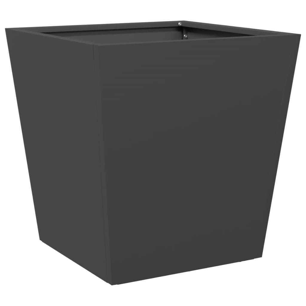 Vrtne sadilice 2 kom crne 40x40x40 cm čelične