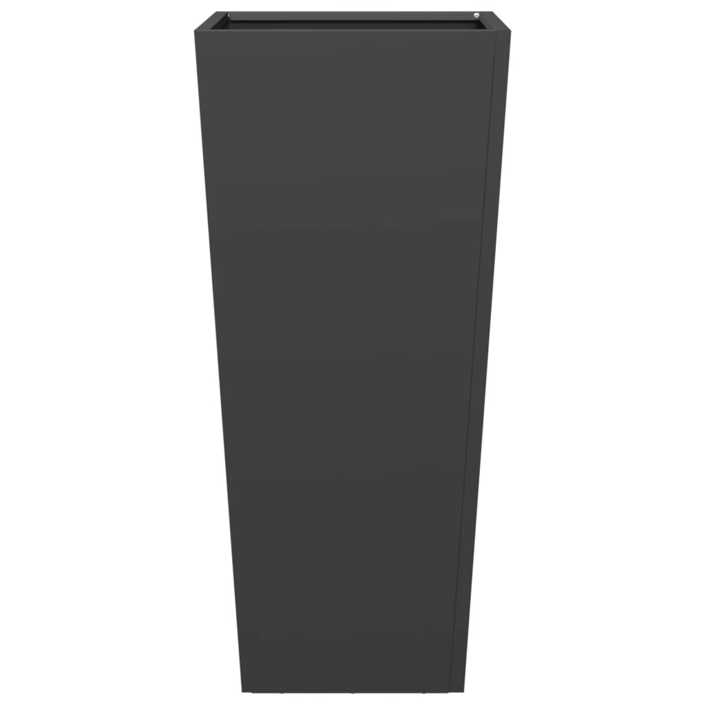Vrtne sadilice 2 kom crne 35 x 35 x 75 cm čelične