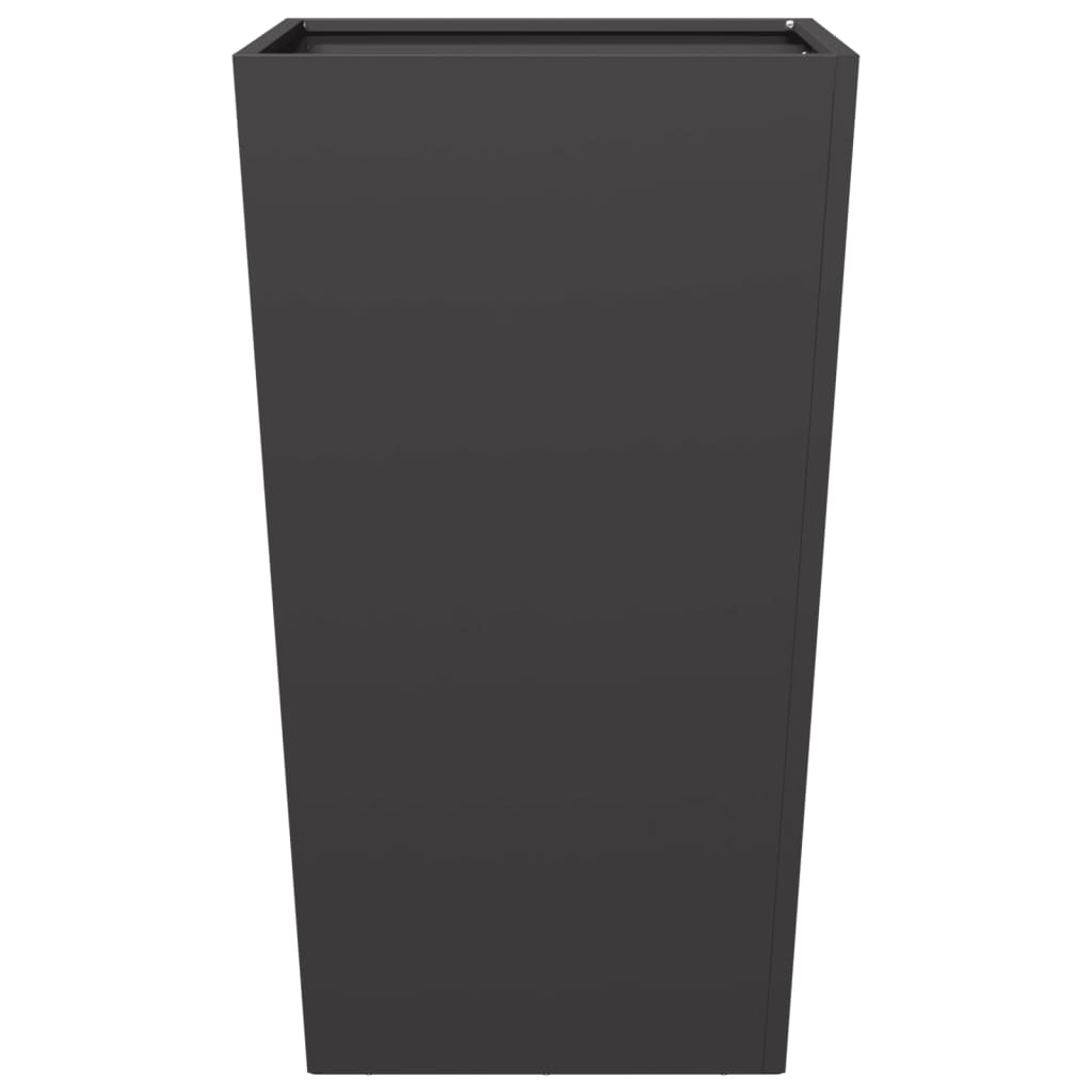 Vrtne sadilice 2 kom crne 45x45x75 cm čelične