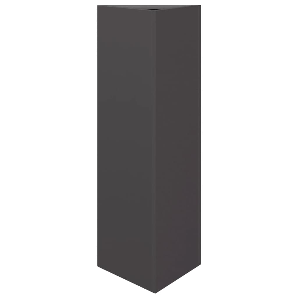 Vrtna sadilica crna trokutasta 30 x 26 x 75 cm čelična