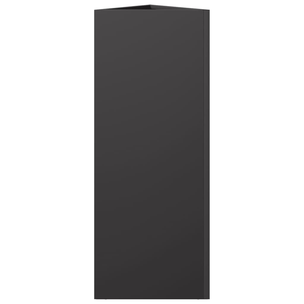 Vrtna sadilica crna trokutasta 30 x 26 x 75 cm čelična