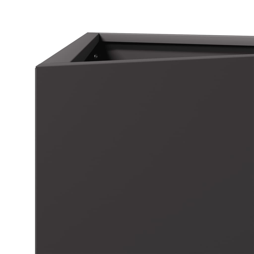 Vrtna sadilica crna trokutasta 30 x 26 x 75 cm čelična