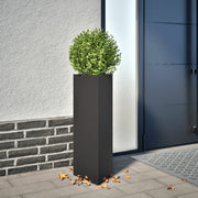 Vrtna sadilica crna trokutasta 30 x 26 x 75 cm čelična