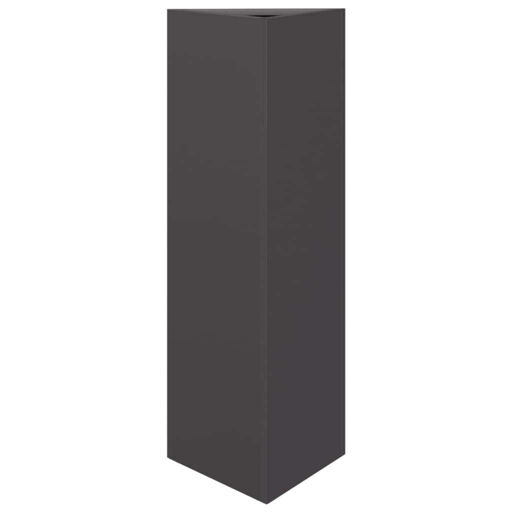 Vrtne sadilice 2 kom crne trokutaste 30x26x75 cm čelične