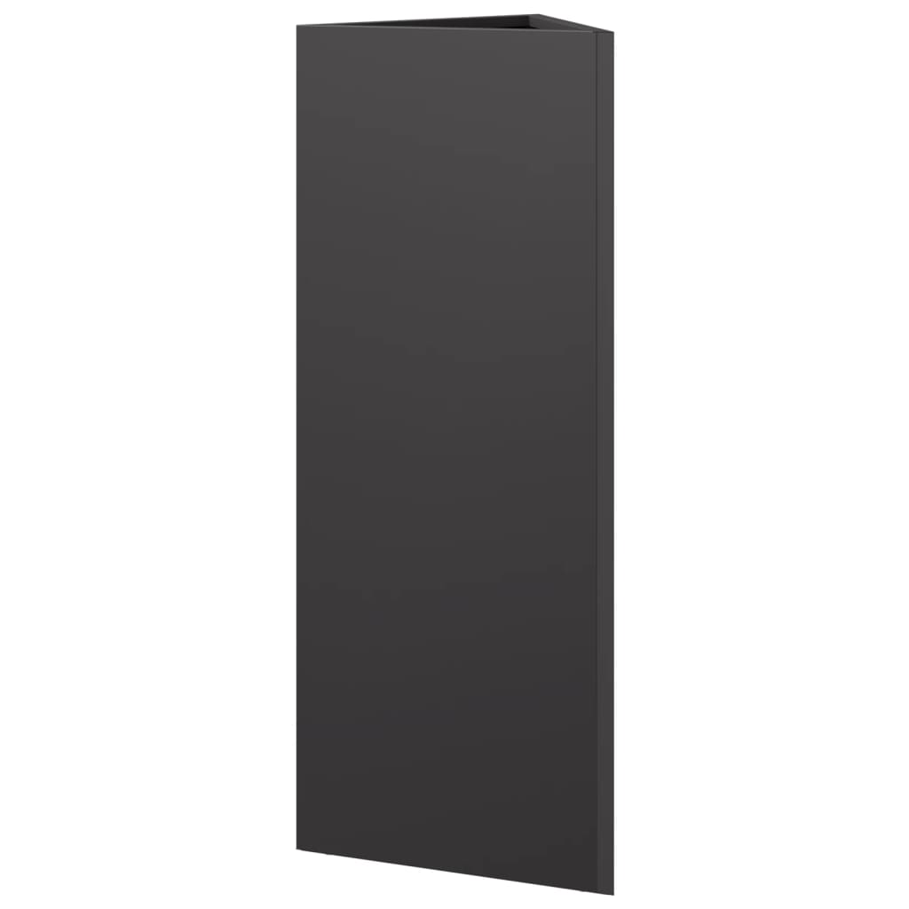 Vrtne sadilice 2 kom crne trokutaste 30x26x75 cm čelične