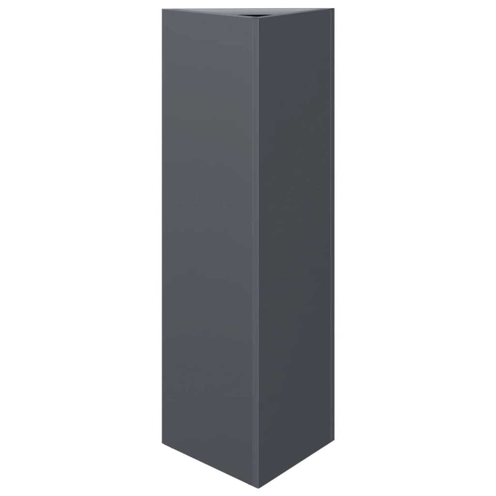 Vrtna sadilica antracit trokutasta 30x26x75 cm čelična