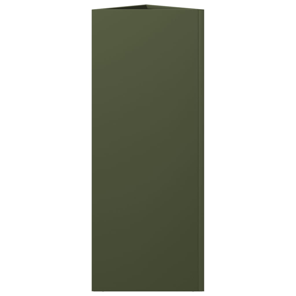 Vrtna sadilica maslinastozelena trokutasta 30x26x75 cm čelična