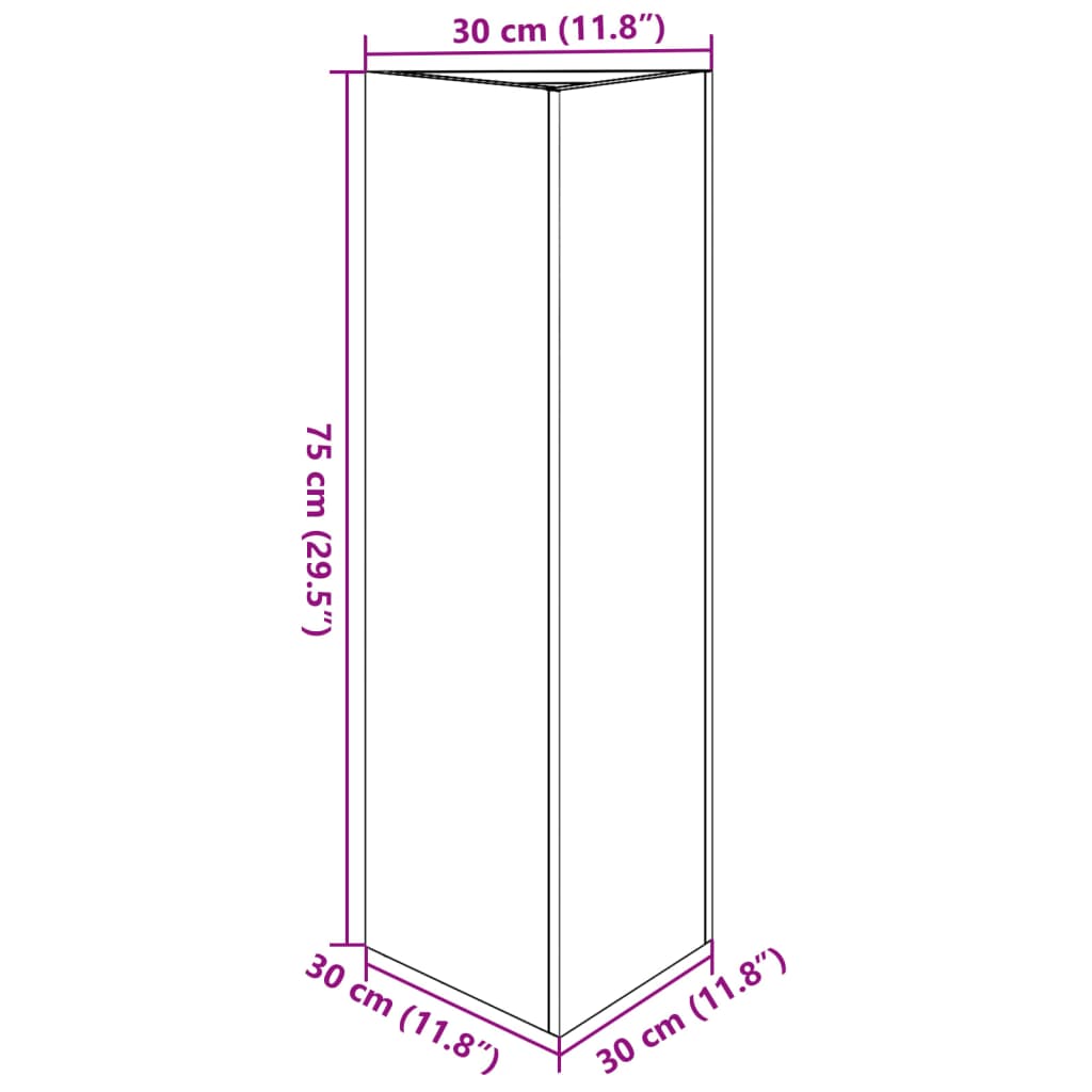 Vrtne sadilice 2kom trokutasta 30x26x75cm od nehrđajućeg čelika