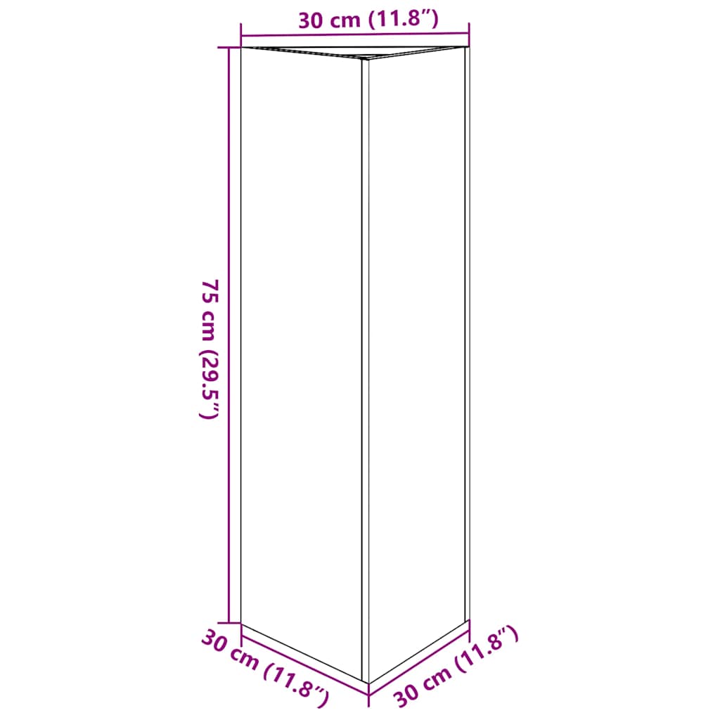 Vrtne sadilice 2kom trokutasta 30x26x75cm od pocinčanog čelika