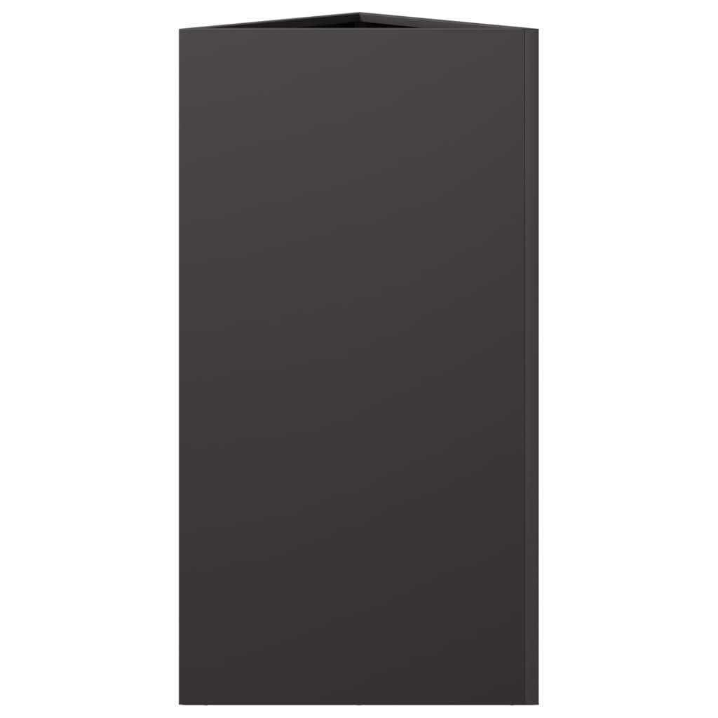Vrtne sadilice 2 kom crna trokutasta 40x34,5x75 cm čelične