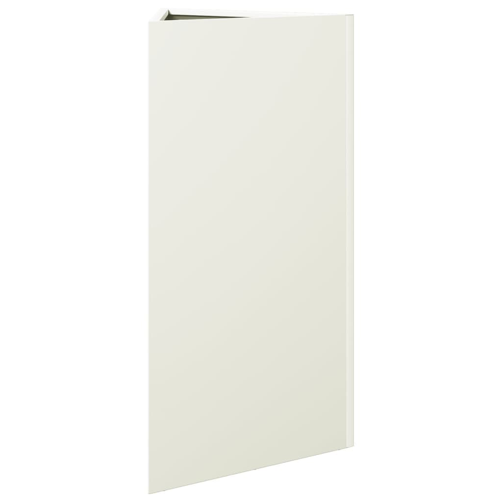 Vrtna sadilica bijela trokutasta 40x34,5x75 cm čelična