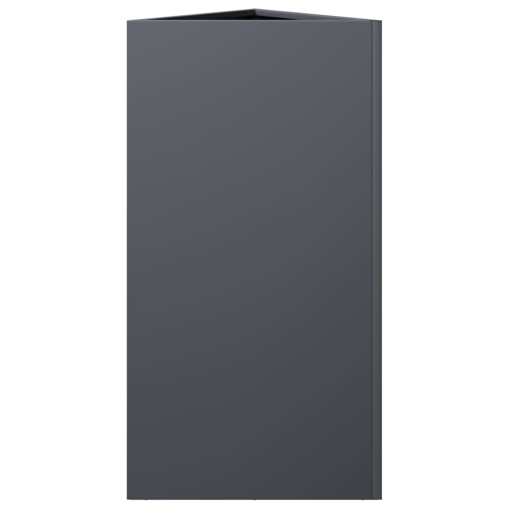 Vrtna sadilica antracit trokutasta 40 x 34,5 x 75 cm čelična