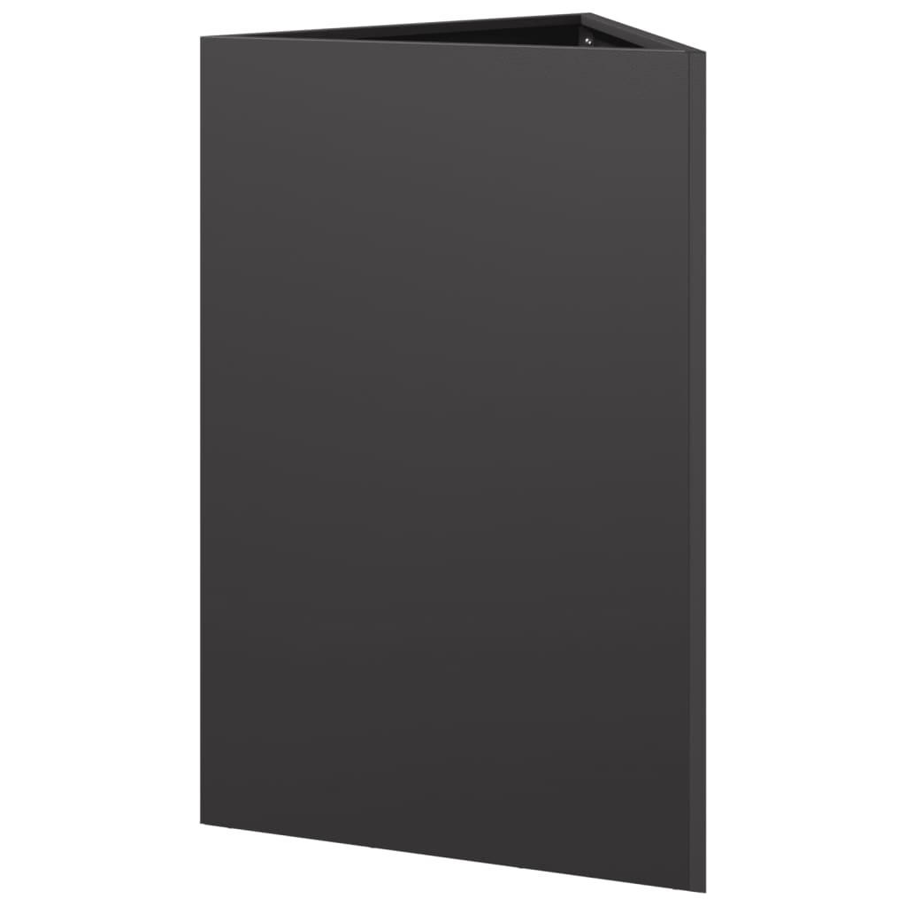 Vrtna sadilica crna trokutasta 50x43x75 cm čelična