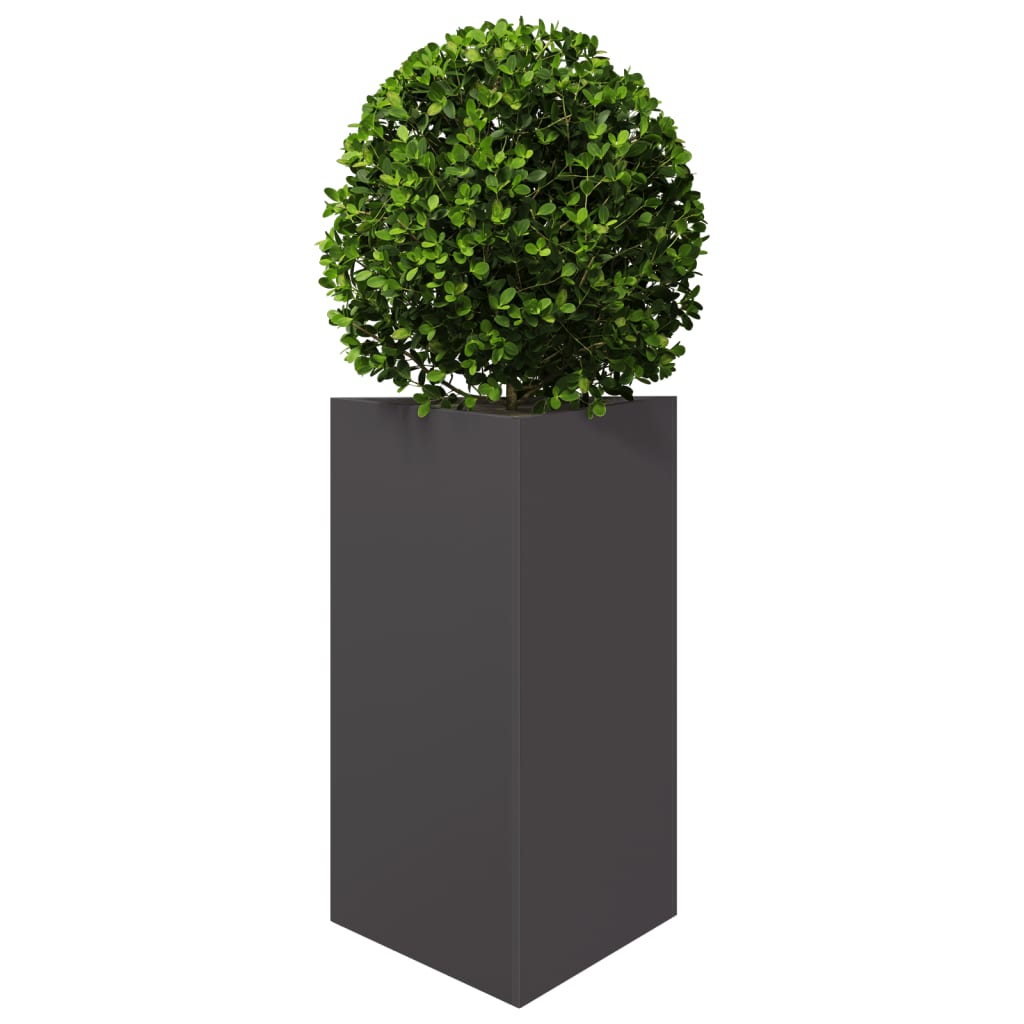Vrtne sadilice 2 kom crne trokutaste 50x43x75 cm čelične
