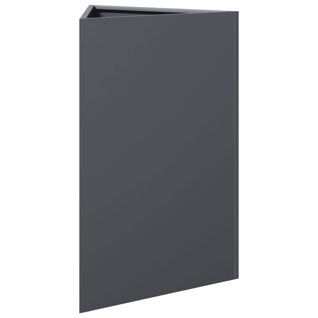 Vrtna sadilica antracit trokutasta 50x43x75 cm čelična