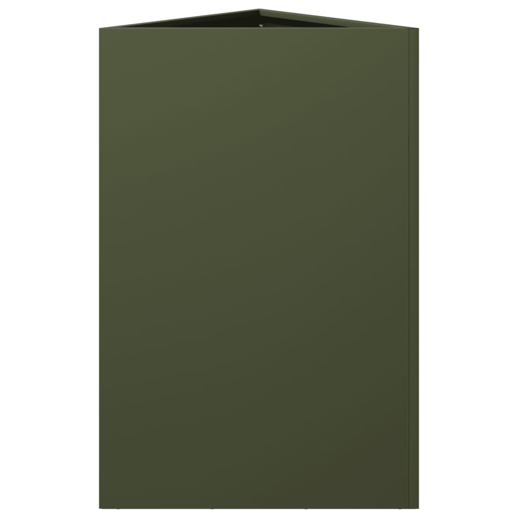 Vrtna sadilica maslinastozelena trokutasta 50x43x75 cm čelična