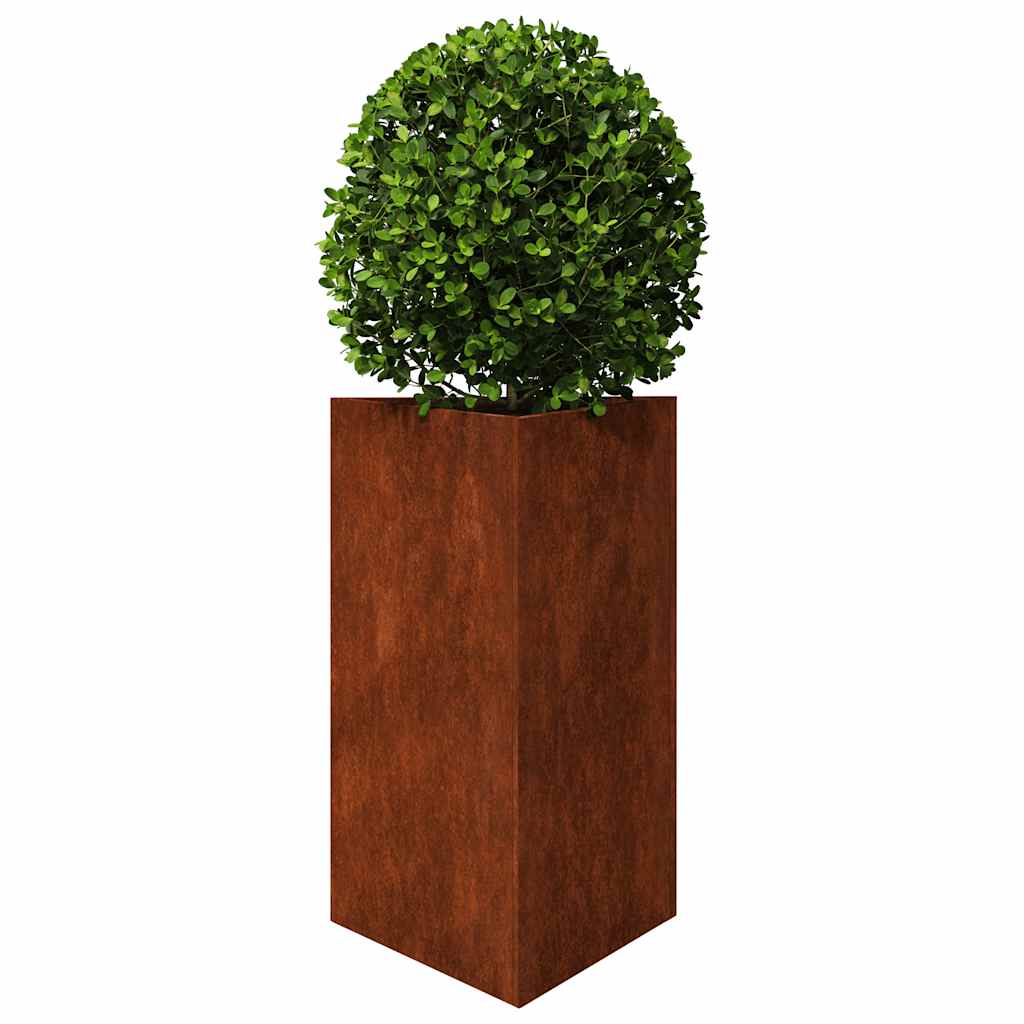 Vrtne žardinjere 2 kom trokutaste 50x43x75 cm Pohabani čelik
