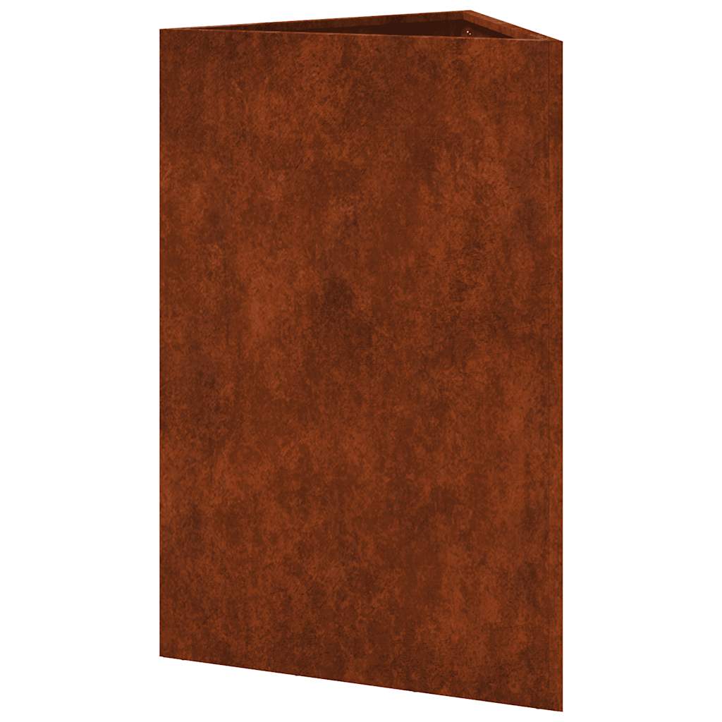 Vrtne žardinjere 2 kom trokutaste 50x43x75 cm Pohabani čelik