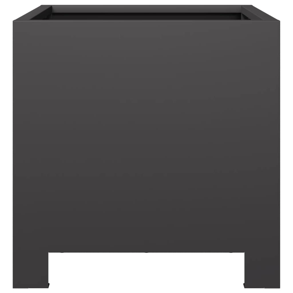 Vrtna sadilica crna 30 x 30 x 30 cm čelična