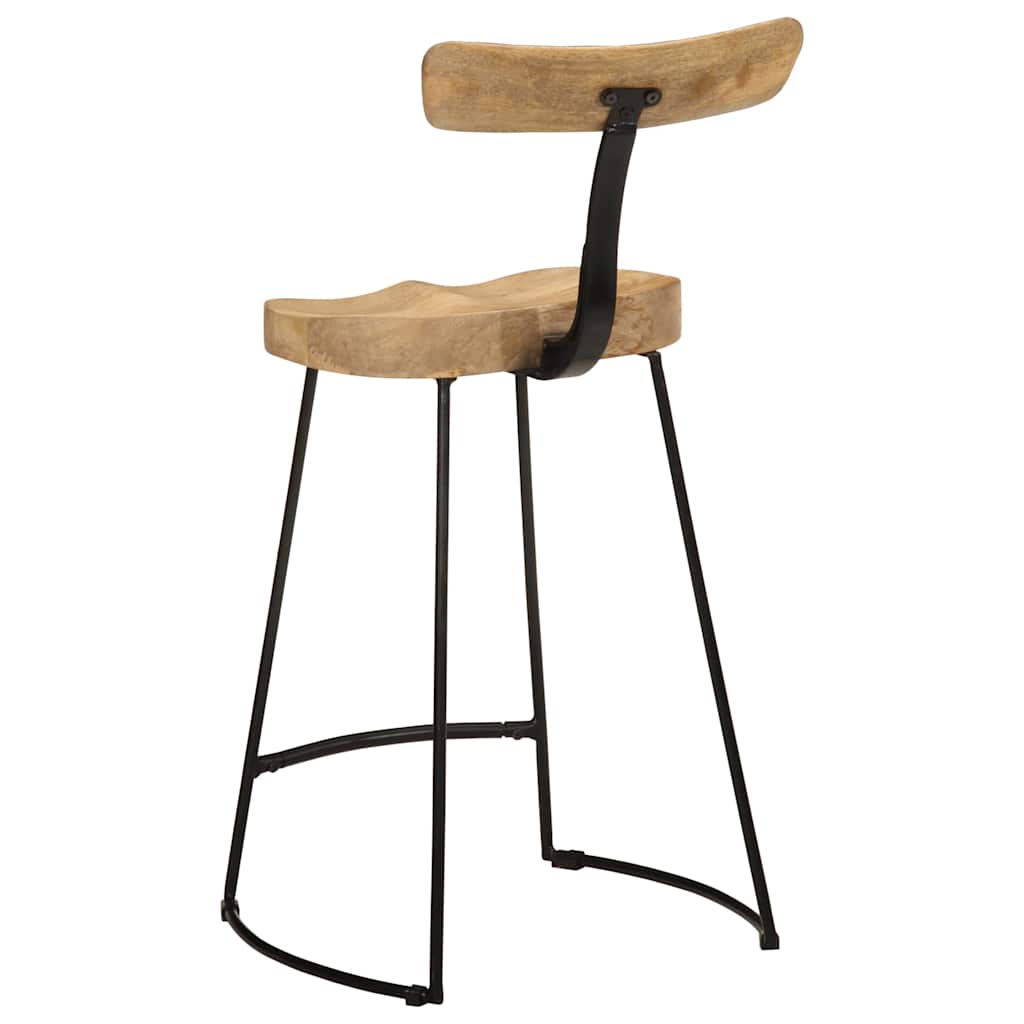 Barski stolci 2 kom 49x43x88 cm masivnog drva manga