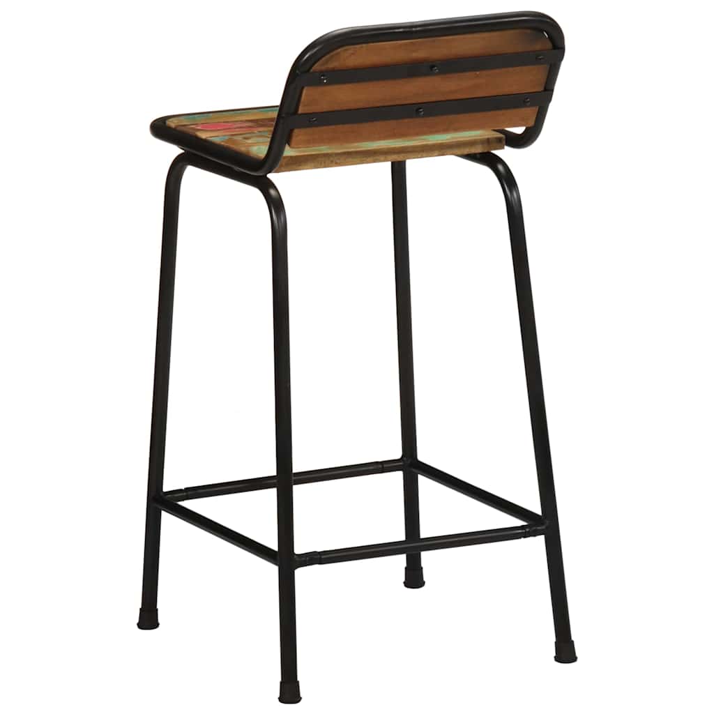 Barski stolci 2 kom 46x35,5x80 cm masivnog obnovljenog drva