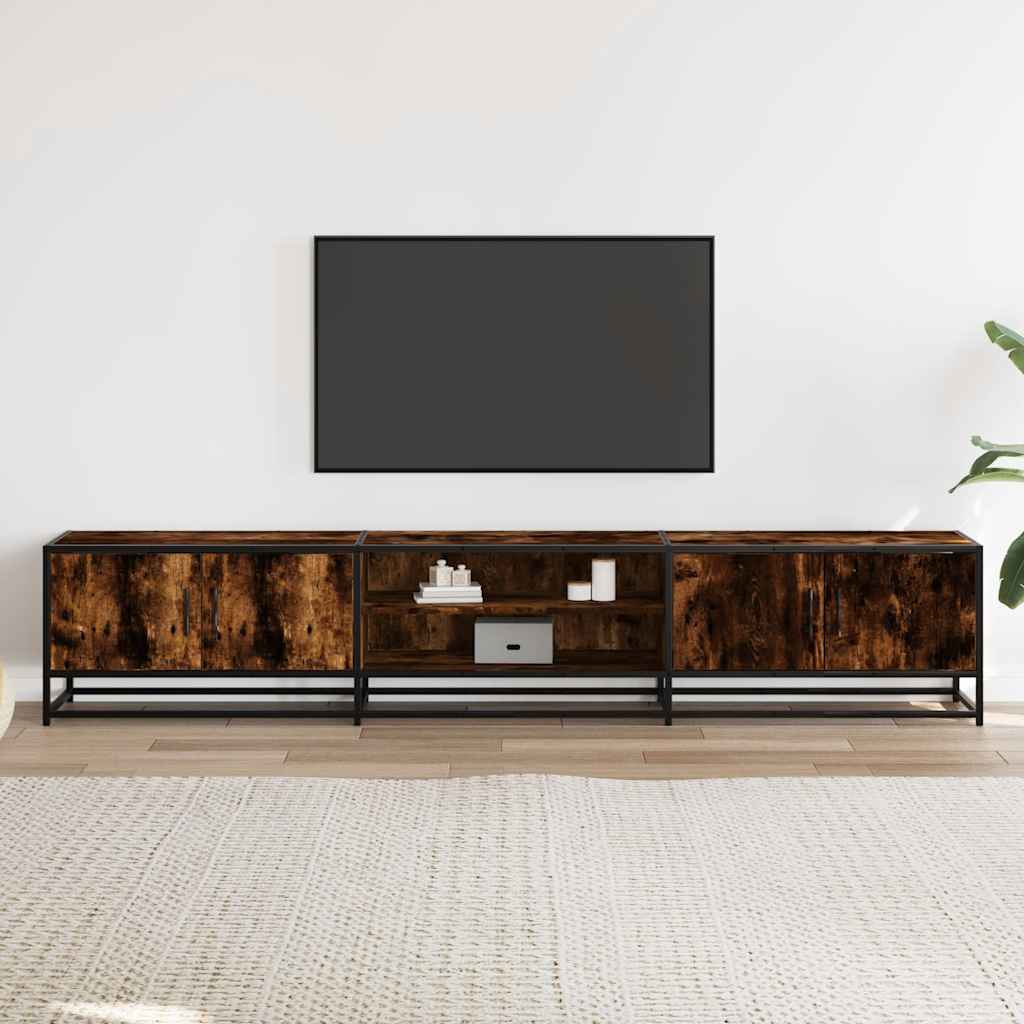 TV ormarić boja dimljenog hrasta 210x35x41 cm konstruirano drvo