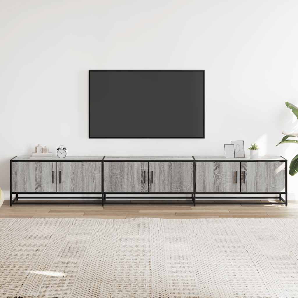 TV ormarić sivi Sonoma 240x35x41 cm izrađeno drvo