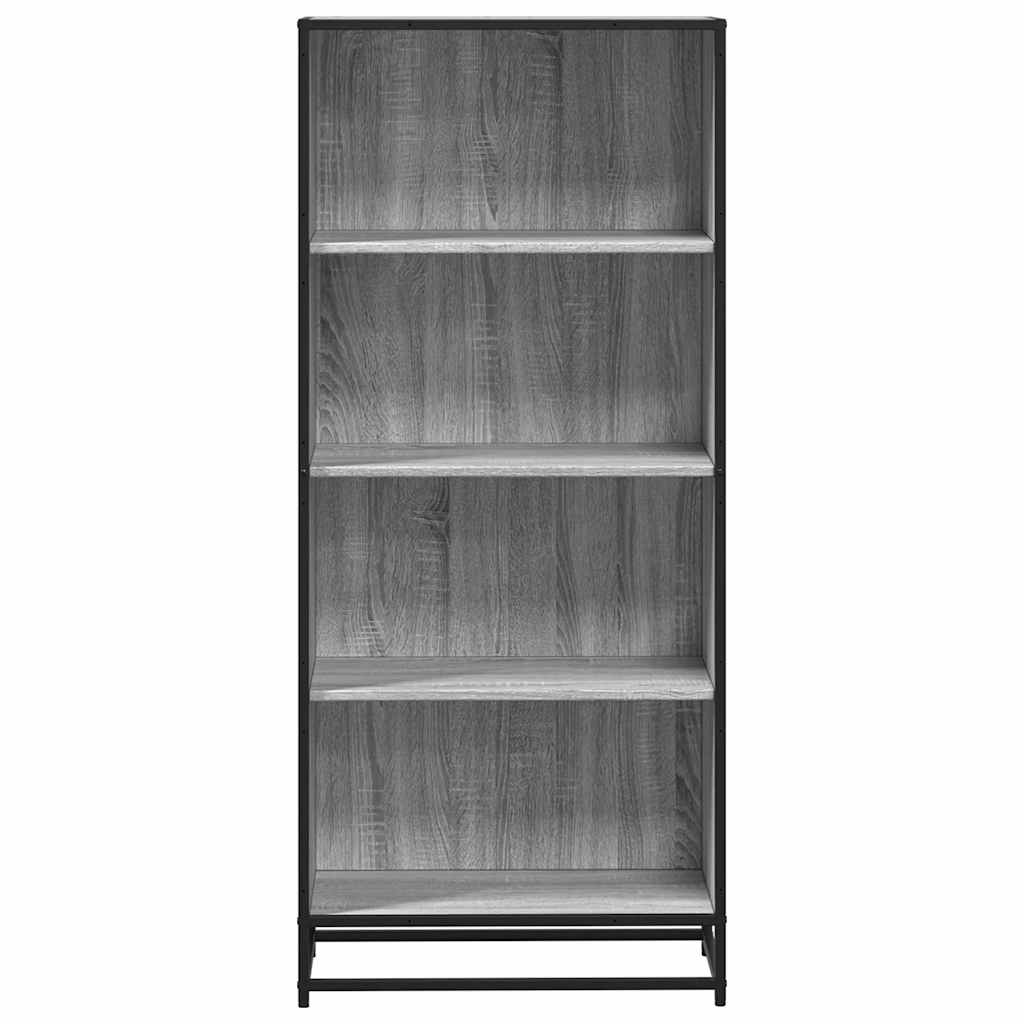 Polica za knjige Siva Sonoma 60x35x139 cm Konstruirano drvo