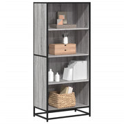 Polica za knjige Siva Sonoma 60x35x139 cm Konstruirano drvo