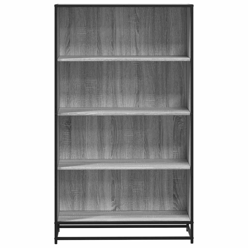 Polica za knjige Siva Sonoma 80,5x35x139 cm Konstruirano drvo