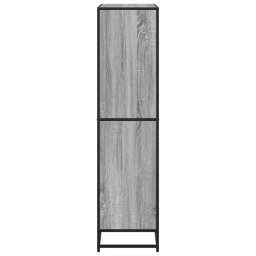 Polica za knjige Siva Sonoma 80,5x35x139 cm Konstruirano drvo