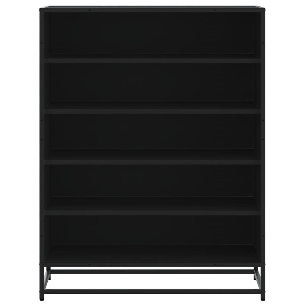 Ormarić za cipele crni 75x38x97,5 cm Konstruirano drvo i metal