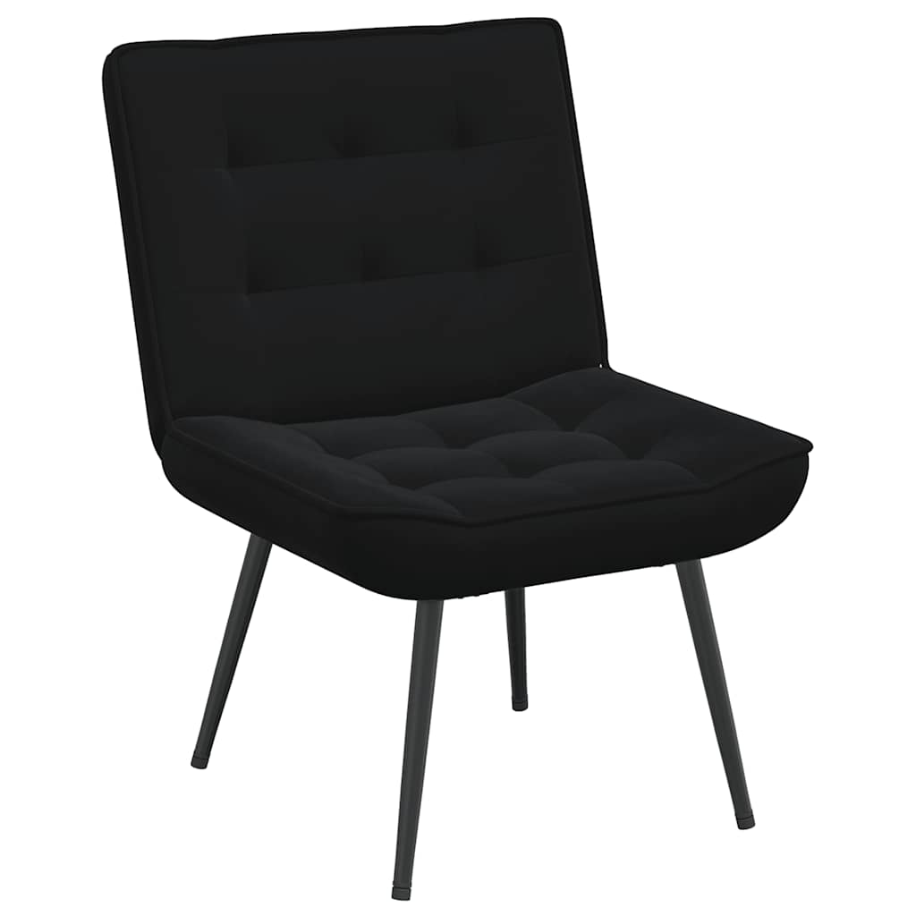 Stolica za opuštanje crna 64x74x84 cm baršun