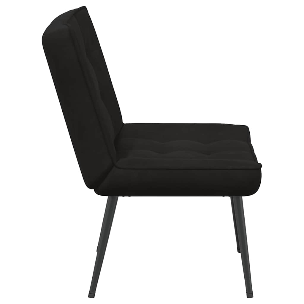 Stolica za opuštanje crna 64x74x84 cm baršun