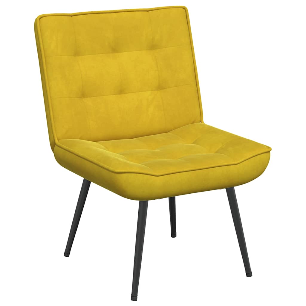 Stolica za opuštanje žuta 64x74x84 cm baršun