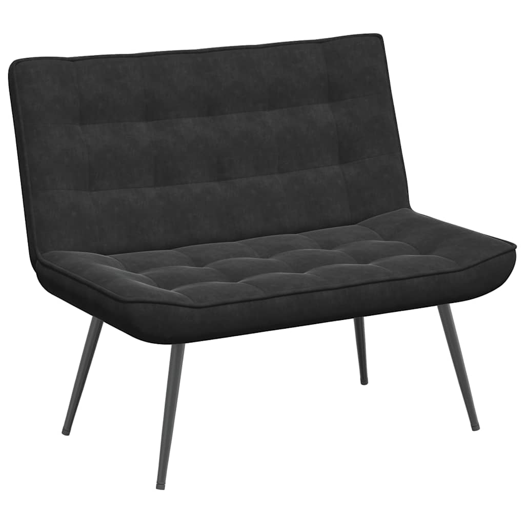 Klupa crna 110x74x84 cm baršunasta