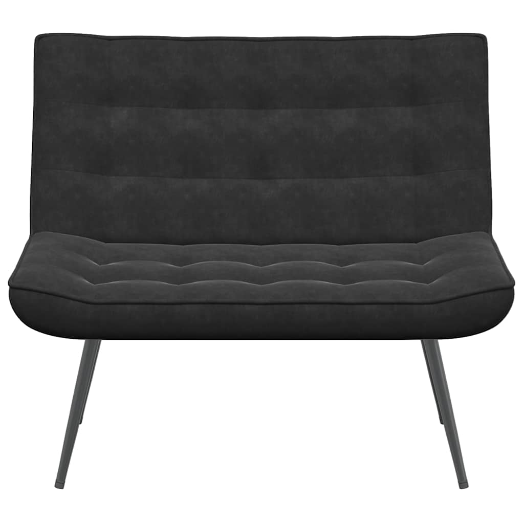 Klupa crna 110x74x84 cm baršunasta