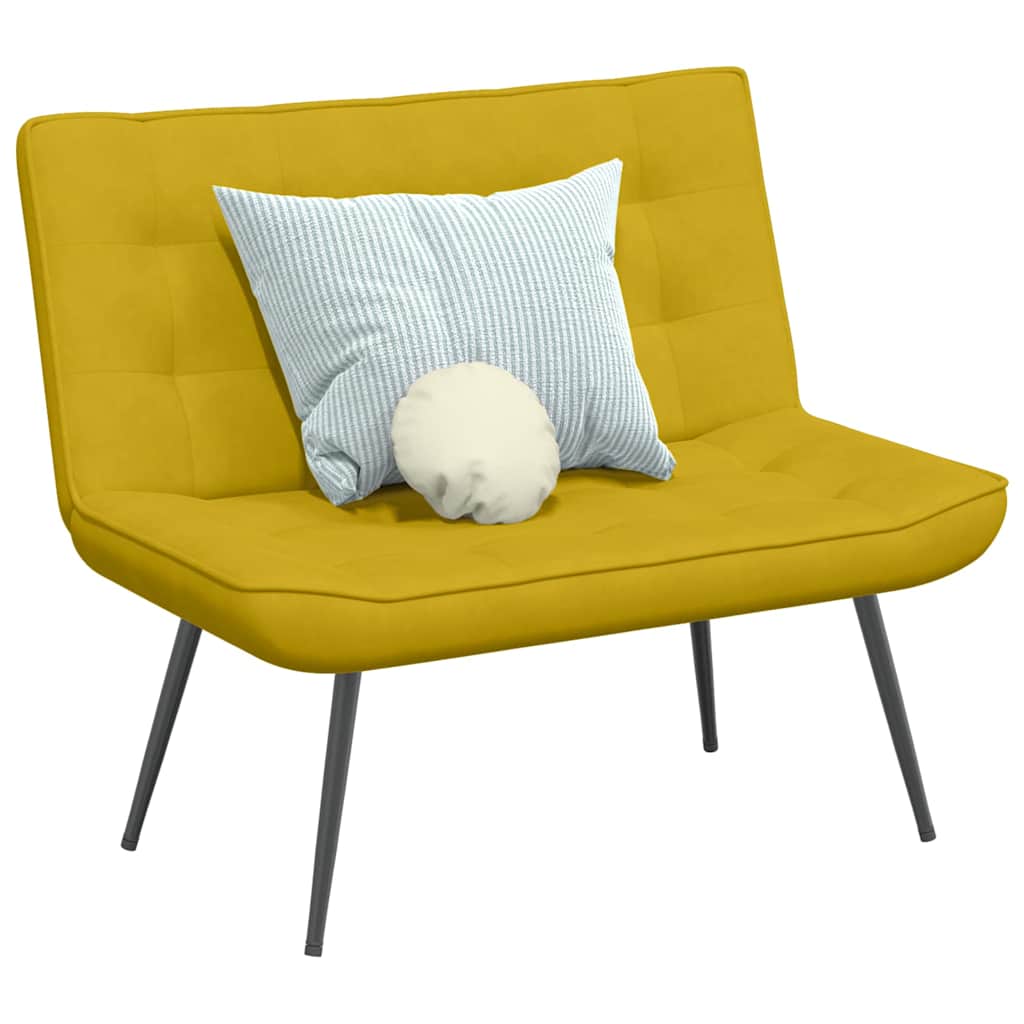 Klupa žuta 110x74x84 cm baršunasta