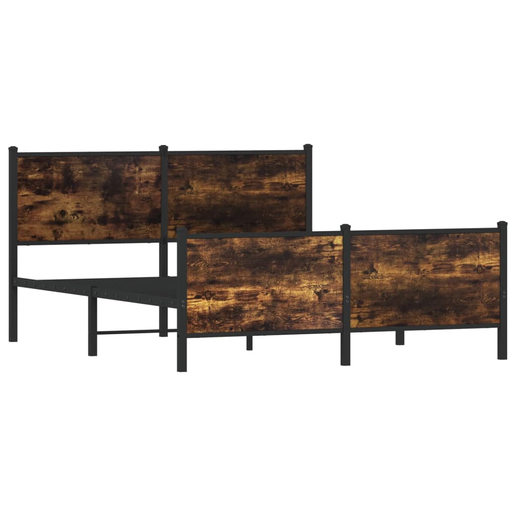 Metalni okvir kreveta bez madraca boja hrasta 140x200 cm