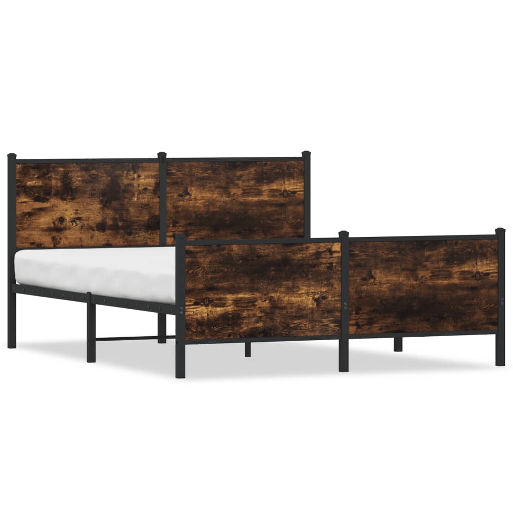 Metalni okvir kreveta bez madraca boja hrasta 150x200 cm