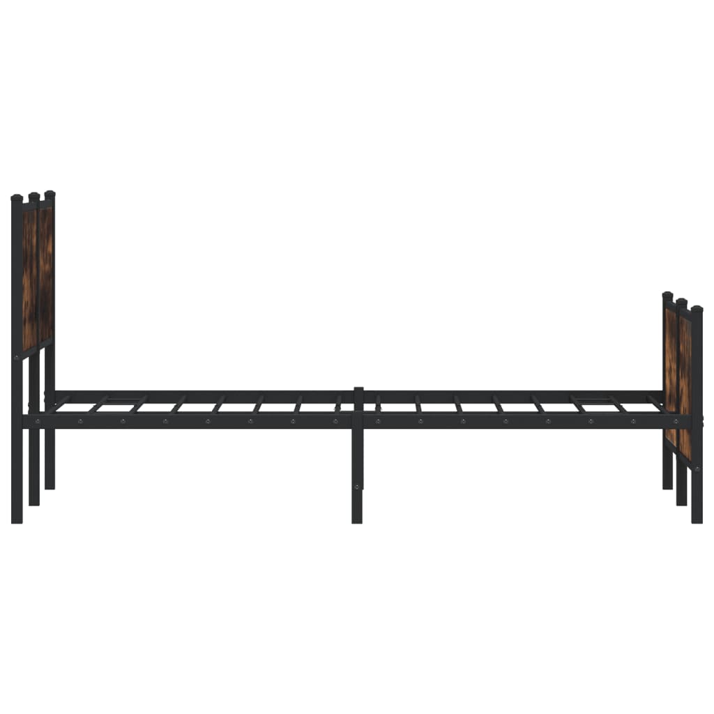 Metalni okvir kreveta bez madraca boja hrasta 150x200 cm