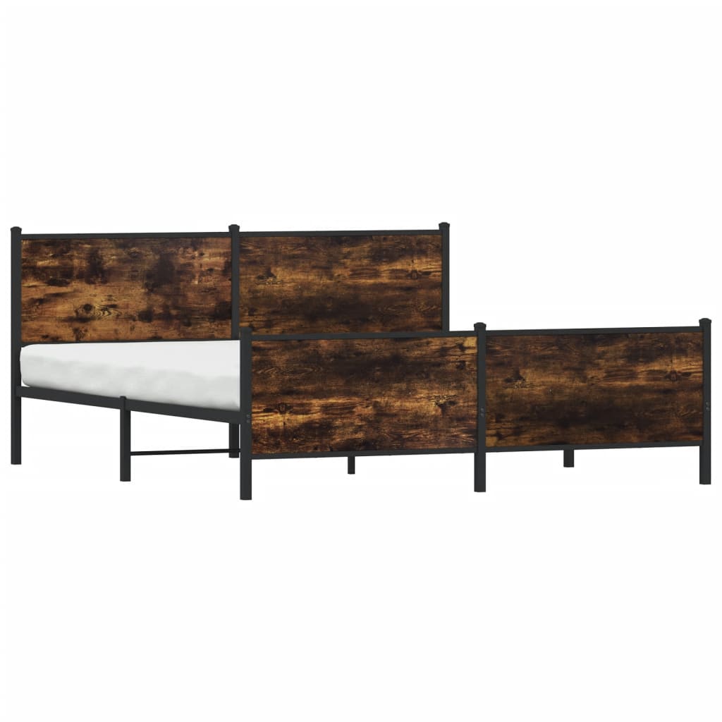 Metalni okvir kreveta bez madraca boja hrasta 180x200 cm
