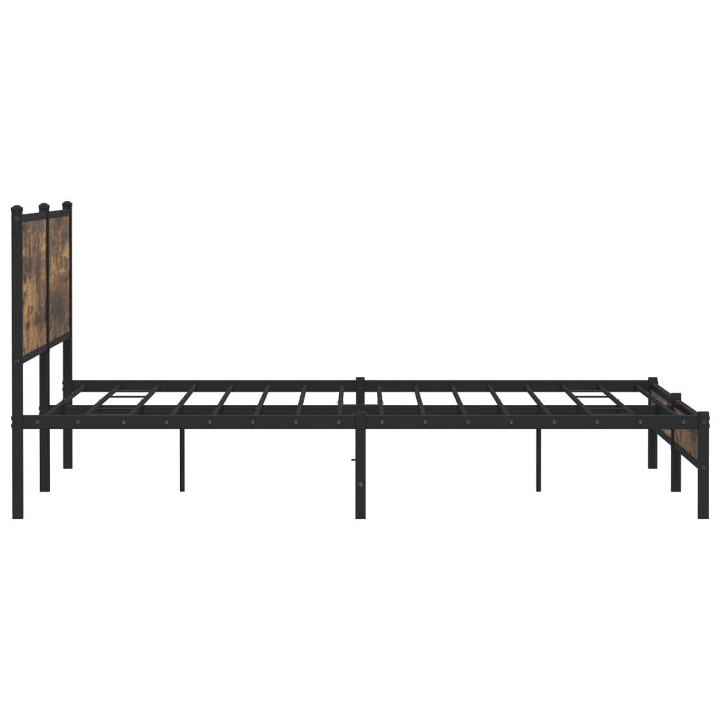 Metalni okvir kreveta bez madraca boja hrasta 193x203 cm
