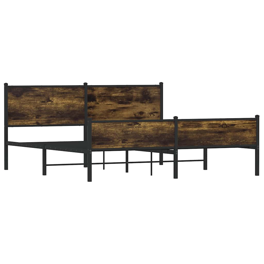 Metalni okvir kreveta bez madraca boja hrasta 160x200 cm