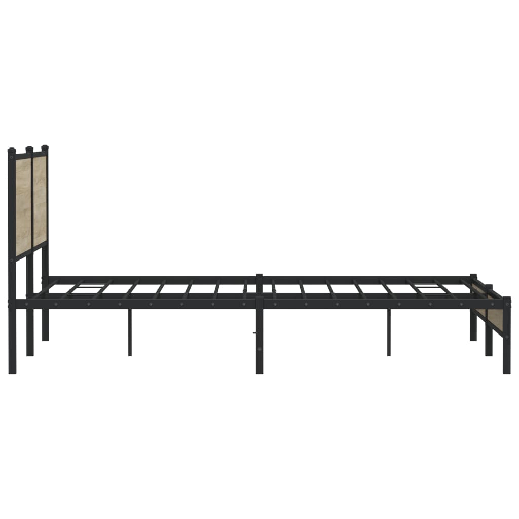 Metalni okvir kreveta bez madraca boja hrasta sonome 180x200 cm