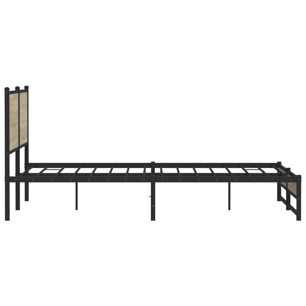 Metalni okvir kreveta bez madraca boja hrasta sonome 183x213 cm