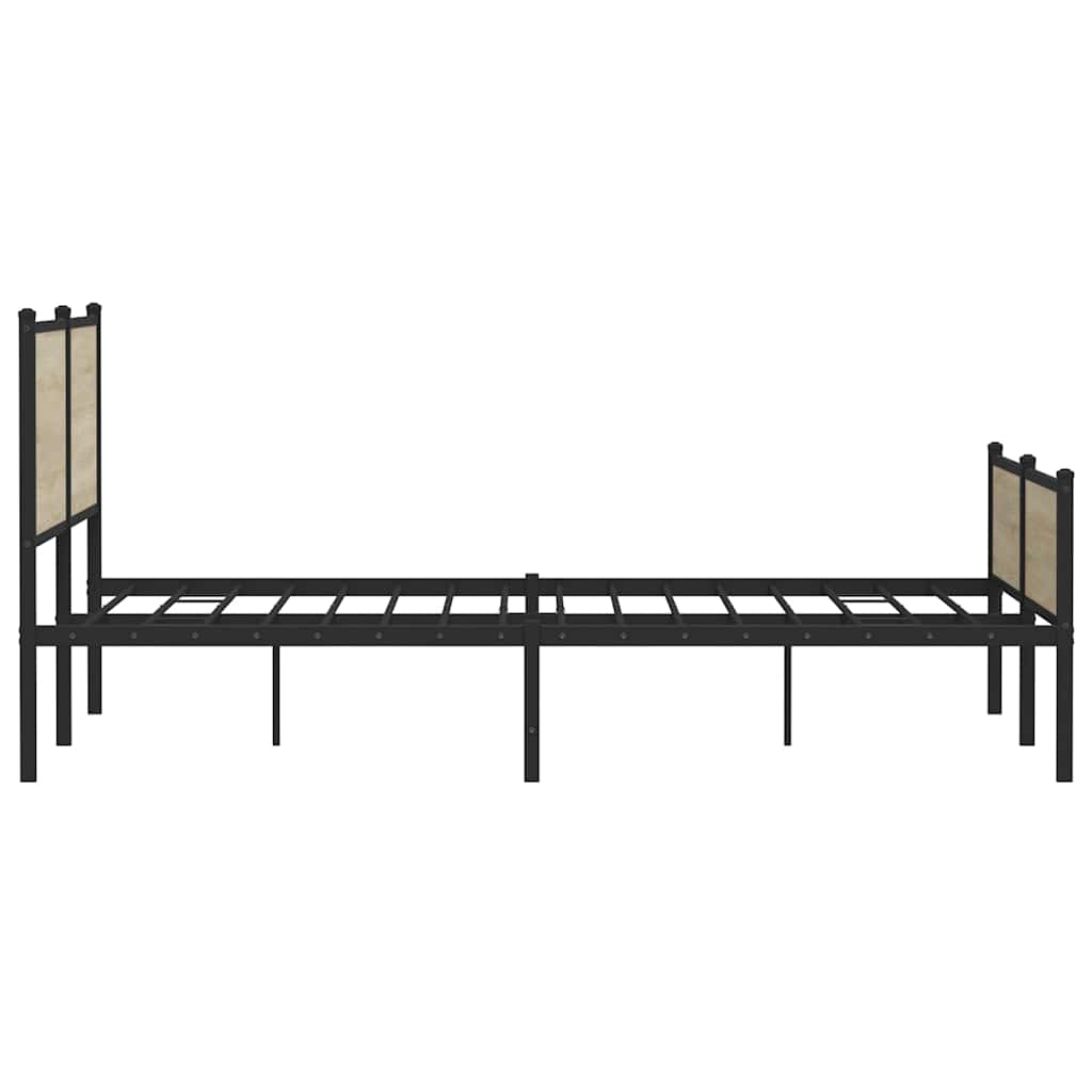 Metalni okvir kreveta bez madraca boja hrasta sonome 183x213 cm