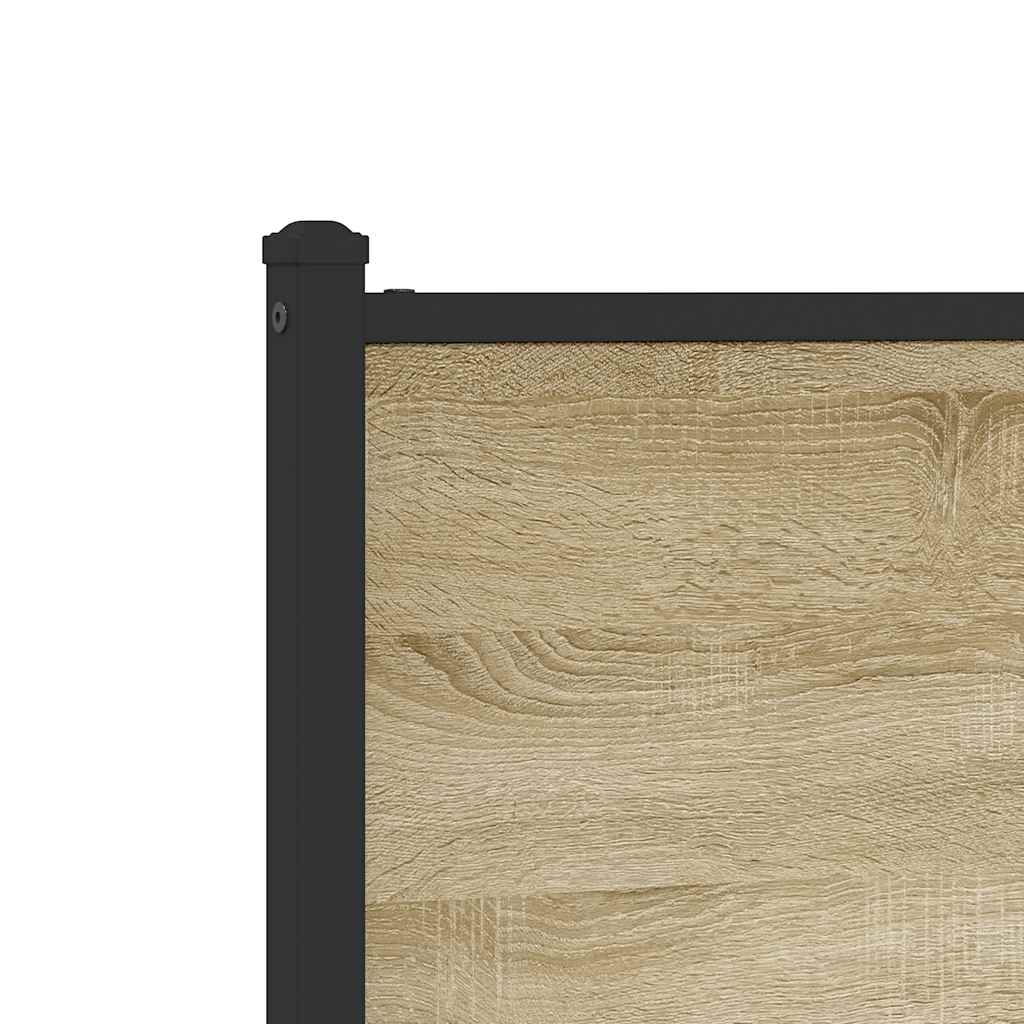 Metalni okvir kreveta bez madraca boja hrasta sonome 183x213 cm