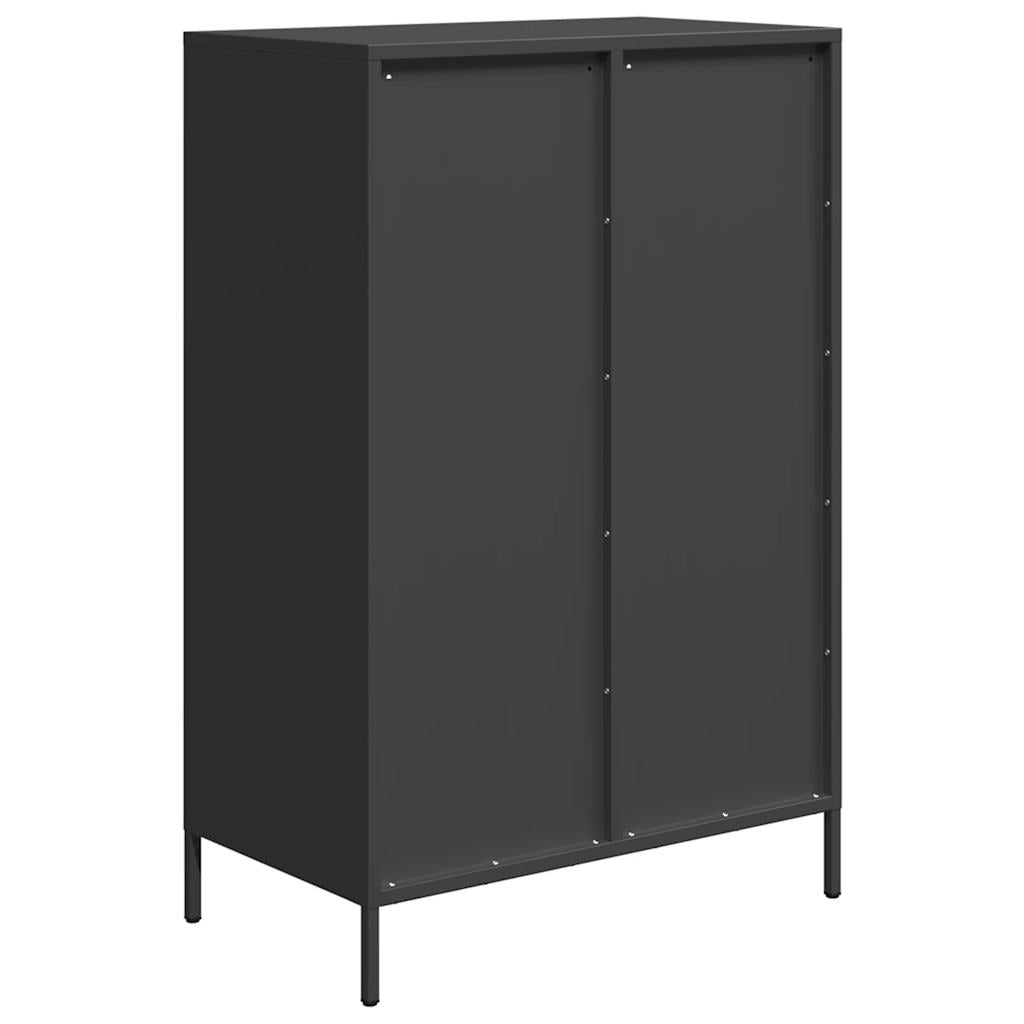 Visoka komoda crna 68 x 39 x 101,5 cm od čelika