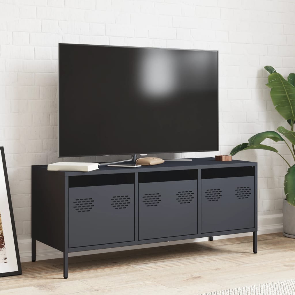 TV ormarić antracit 101,5 x 39 x 43,5 cm hladno valjani čelik